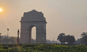 Delhi India India Gate por do sol jardim (2) b2 md